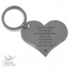 Personalized Heart Shaped Keyring "My Family"