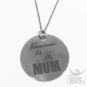 collana incisa La felicità ha il tuo nome mamma