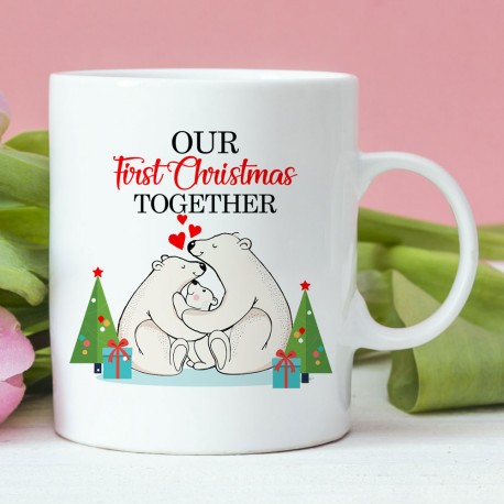 Tazza in ceramica "Il nostro primo natale insieme"