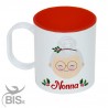 Tazza di plastica natalizia "Nonna natale con nome"
