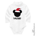 Body lupetto con glitter "topolino + nome"