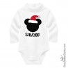 Body lupetto con glitter "topolino + nome"