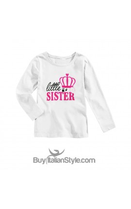 T-shirt bimba manica lunga "Little Sister"