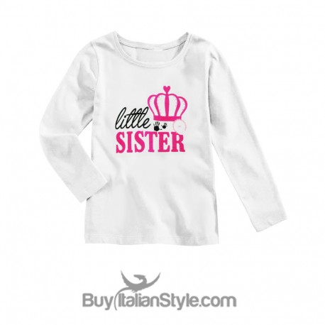 T-shirt bimba manica lunga "Little Sister"