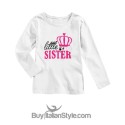 T-shirt bimba manica lunga "Little Sister"