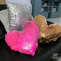 Cuscino cuore personalizzabile con pailletters