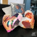 Cuscino cuore personalizzabile con pailletters