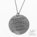 Collana con ciondolo dedica alla zia