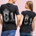 T-shirt Uomo "King 01" con stampa glitterata