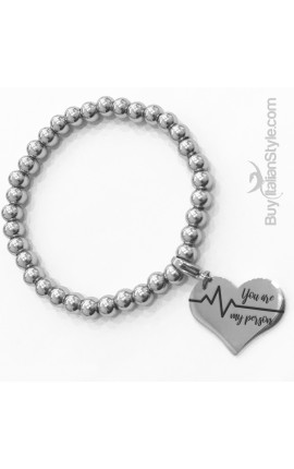 Braccialetto stile tiffany con charm "You are my person"