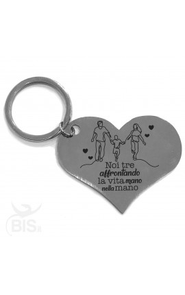 Personalized Heart Shaped Keyring "We may not have it all together, but together we have it all"
