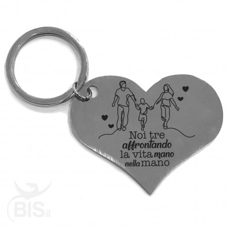 Personalized Heart Shaped Keyring "We may not have it all together, but together we have it all"