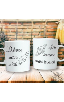 Coppia tazze "La distanza significa poco quando qualcuno significa tanto"