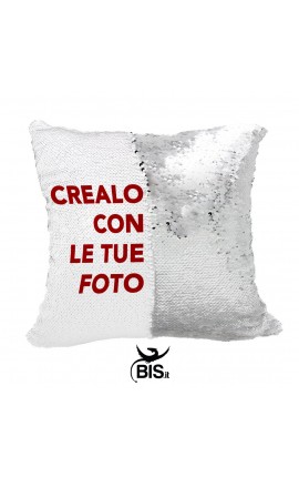 Cuscino quadrato  personalizzabile con paillettes