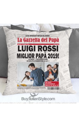 Federa cuscino "La Gazzetta del papà"