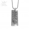 Necklace with plate "When I grow up I want to be just like my Daddy"