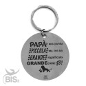 Portachiavi acciaio  "Papà è una parola piccola ma con un grande significato, grande come te"