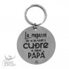Portachiavi acciaio  "La ragazza che mi ha rubato il cuore mi chiama Papà"