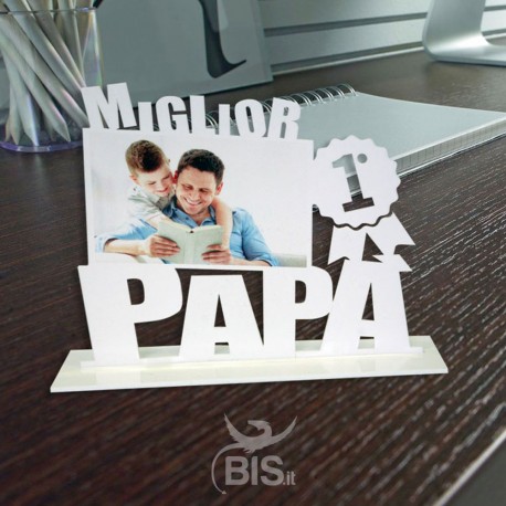 Targhetta in plexiglass "Miglior papà" da personalizzare