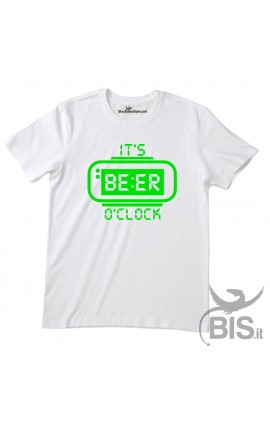 T-shirt uomo mezza manica "It's Beer o' clock"