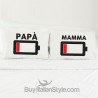 Couples pillowcases "Low Battery"