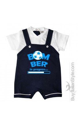 Baby Boy Romper Overalls "Daddy's hands..."