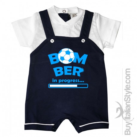 Baby Boy Romper Overalls "Daddy's hands..."