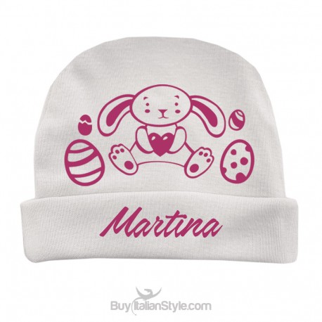 Cappellino personalizzabile con nome e coniglietto