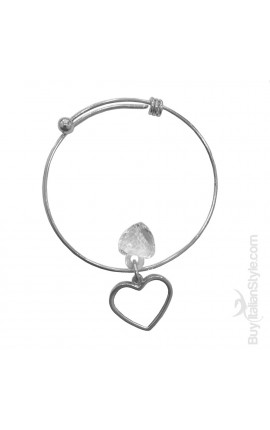 Bracciale a manetta charm personalizzabile