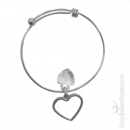 Bracciale a manetta charm personalizzabile