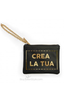 Mini pochette in vera pelle da personalizzare