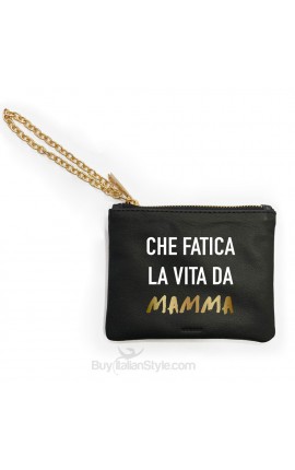 Mini pochette in vera pelle da personalizzare