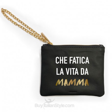 Mini pochette in vera pelle da personalizzare