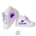 Scarpine da culla neonato corona + nome