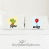 Love Couples pillowcases "Cactus and Balloon"