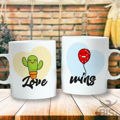 Coppia tazze Love: "L'amore troverà sempre un modo"