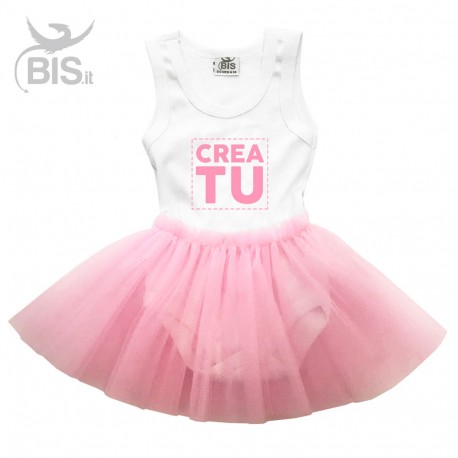 Bodysuit con gonna in tulle da personalizzare