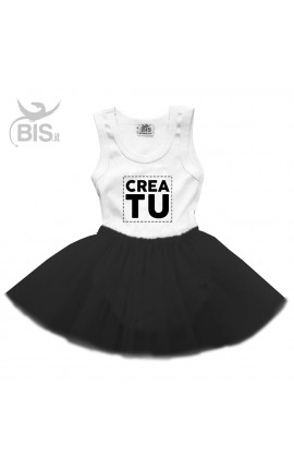 Bodysuit con gonna in tulle da personalizzare