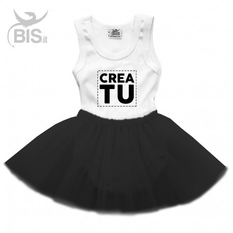 Bodysuit con gonna in tulle da personalizzare