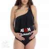Costume premaman monospalla "Mom power"