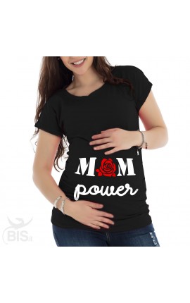 T-shirt premaman manica corta "Mom power"
