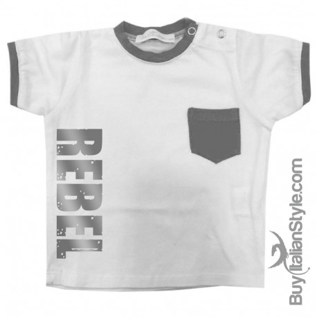 T-shirt con taschino "RIBELLE"