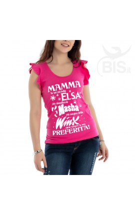 Maglia donna con maniche ad alette "Mom in a million"