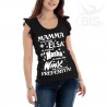 Maglia donna con maniche ad alette "Mamma tu sei la mia preferita"