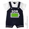 Baby Boy Romper Overalls "Daddy's hands..."