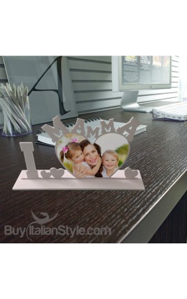 Targhetta in plexiglass "I love mamma" da personalizzare