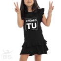 Vestitino bimba con gonna a balze da personalizzare con immagine e testo
