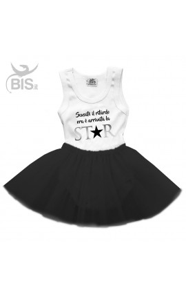 Bodysuit con gonna in tulle"Scusate il ritardo è arrivata la star"