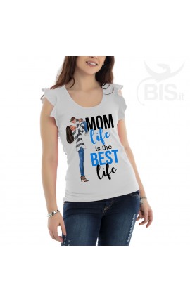 Maglia donna con maniche ad alette "Mom in a million"