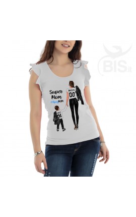 Maglia donna con maniche ad alette "Super Mom"